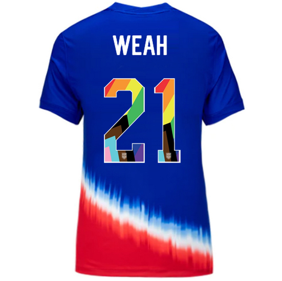 24/25 USA Tim Weah Away Women's Pride Jersey