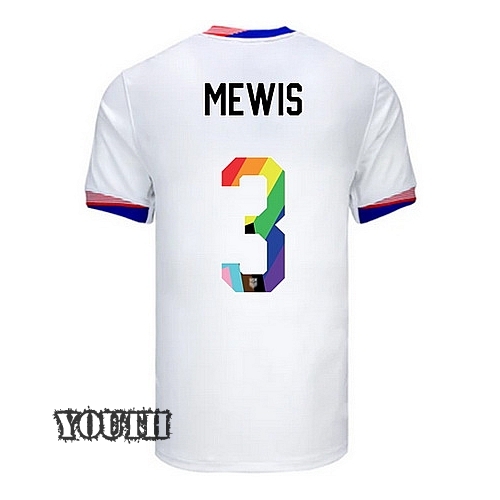 24/25 USA Samantha Mewis Home Youth Pride Jersey
