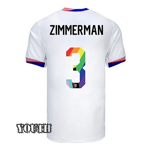 24/25 USA Walker Zimmerman Home Youth Pride Jersey