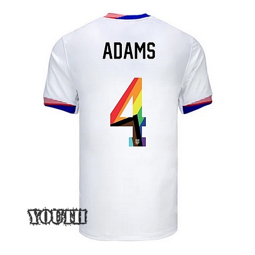 24/25 USA Tyler Adams Home Youth Pride Jersey