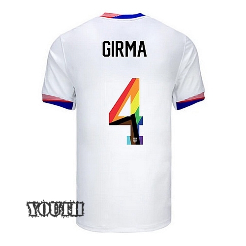 24/25 USA Naomi Girma Home Youth Pride Jersey