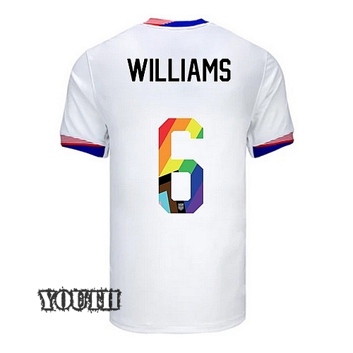 24/25 USA Lynn Williams Home Youth Pride Jersey