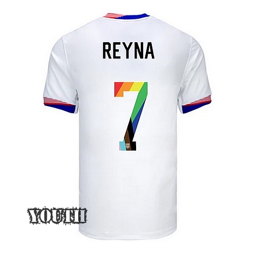 24/25 USA Giovanni Reyna Home Youth Pride Jersey