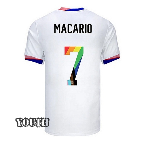 24/25 USA Catarina Macario Home Youth Pride Jersey
