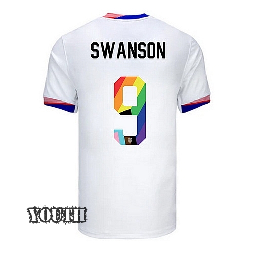 24/25 USA Mallory Swanson Home Youth Pride Jersey