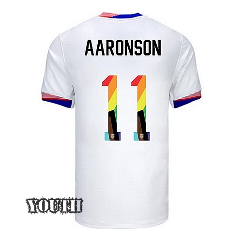 24/25 USA Brenden Aaronson Home Youth Pride Jersey