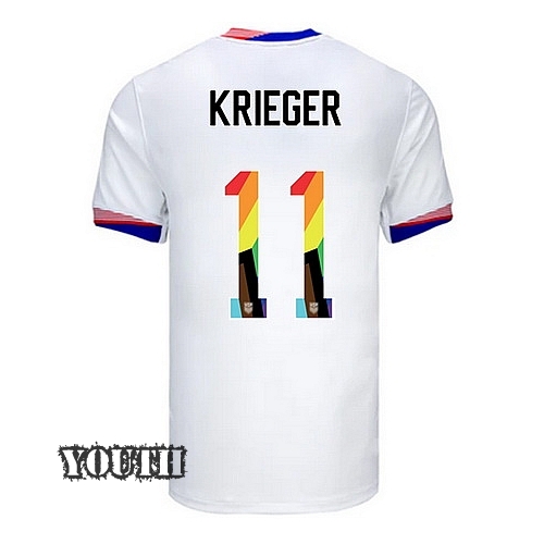 24/25 USA Ali Krieger Home Youth Pride Jersey