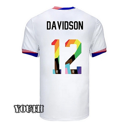 24/25 USA Tierna Davidson Home Youth Pride Jersey