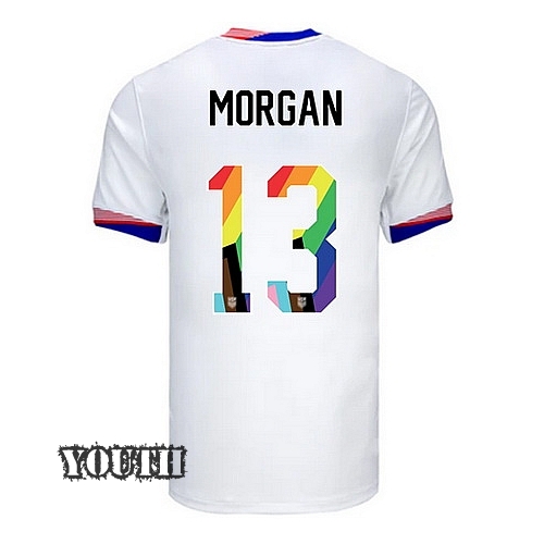 24/25 USA Alex Morgan Home Youth Pride Jersey