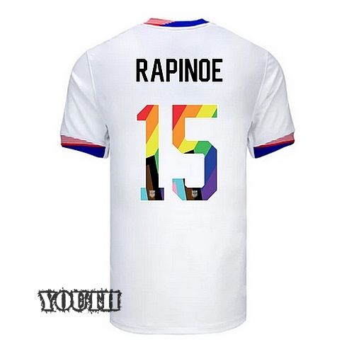 24/25 USA Megan Rapinoe Home Youth Pride Jersey