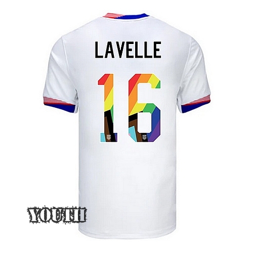 24/25 USA Rose Lavelle Home Youth Pride Jersey