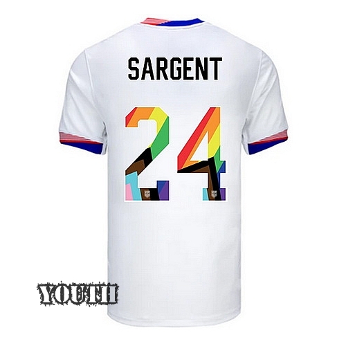 24/25 USA Josh Sargent Home Youth Pride Jersey