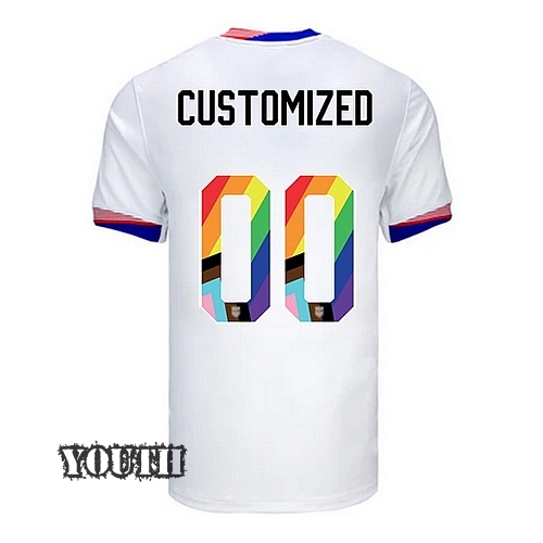 24/25 USA Customized Home Youth Pride Jersey