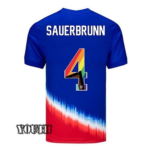 24/25 USA Becky Sauerbrunn Away Youth Pride Jersey