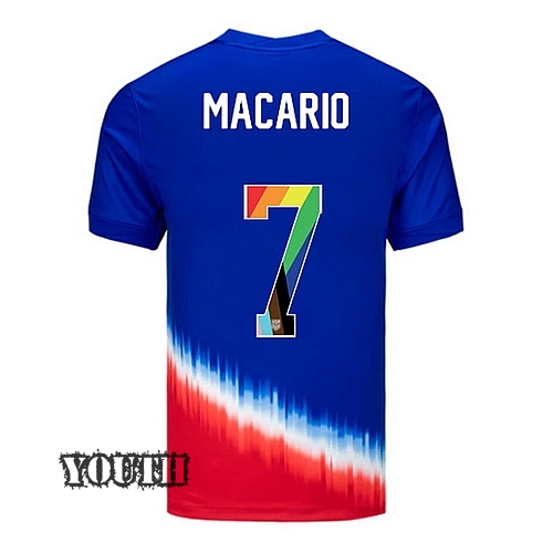 24/25 USA Catarina Macario Away Youth Pride Jersey