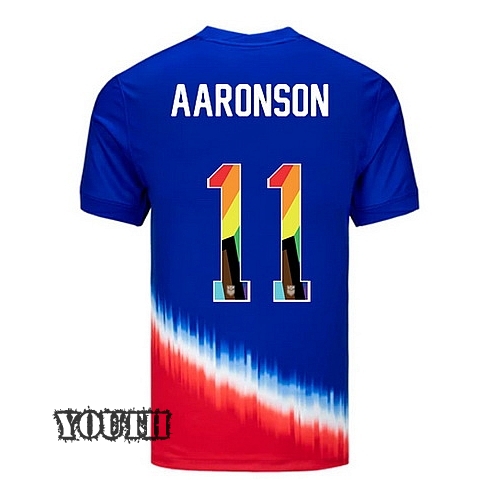 24/25 USA Brenden Aaronson Away Youth Pride Jersey