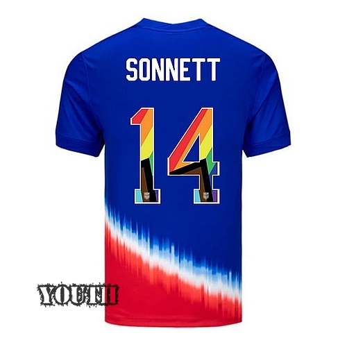 24/25 USA Emily Sonnett Away Youth Pride Jersey