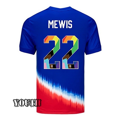 24/25 USA Kristie Mewis Away Youth Pride Jersey