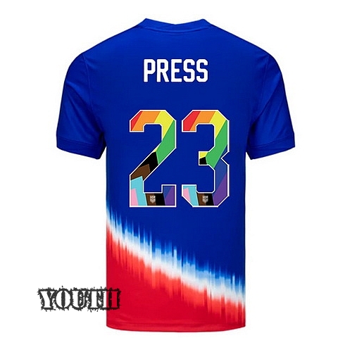 24/25 USA Christen Press Away Youth Pride Jersey