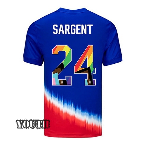 24/25 USA Josh Sargent Away Youth Pride Jersey