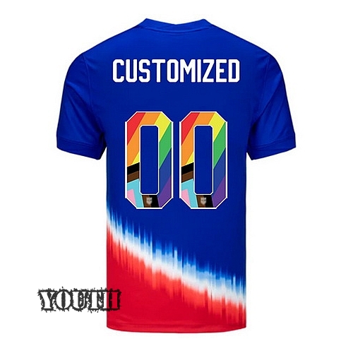 24/25 USA Customized Away Youth Pride Jersey