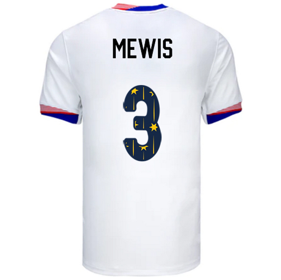 24/25 USA Samantha Mewis Home Men's Jersey Stars Number