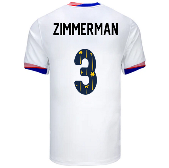24/25 USA Walker Zimmerman Home Men's Jersey Stars Number