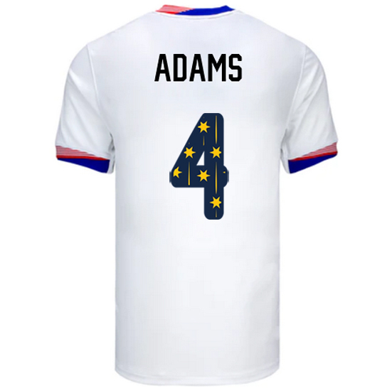 24/25 USA Tyler Adams Home Men's Jersey Stars Number