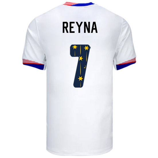24/25 USA Giovanni Reyna Home Men's Jersey Stars Number