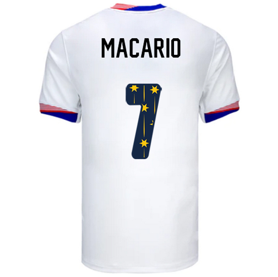 24/25 USA Catarina Macario Home Men's Jersey Stars Number