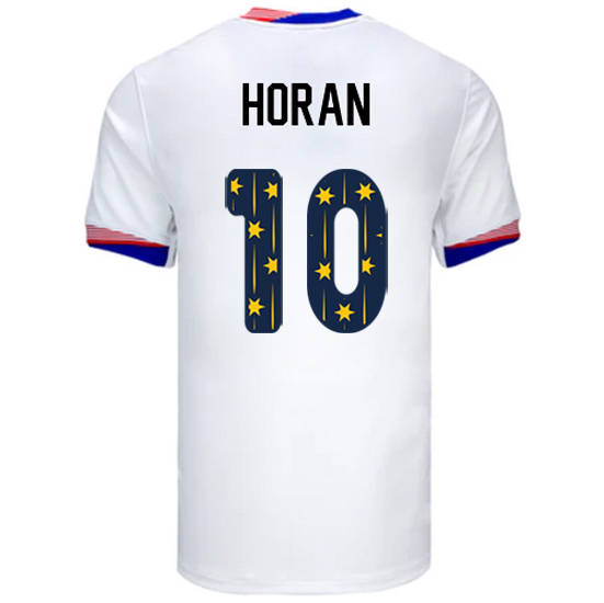 24/25 USA Lindsey Horan Home Men's Jersey Stars Number
