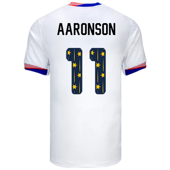 24/25 USA Brenden Aaronson Home Men's Jersey Stars Number