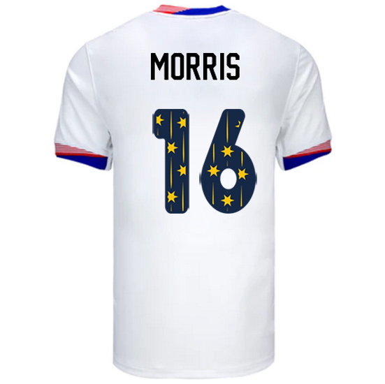 24/25 USA Jordan Morris Home Men's Jersey Stars Number
