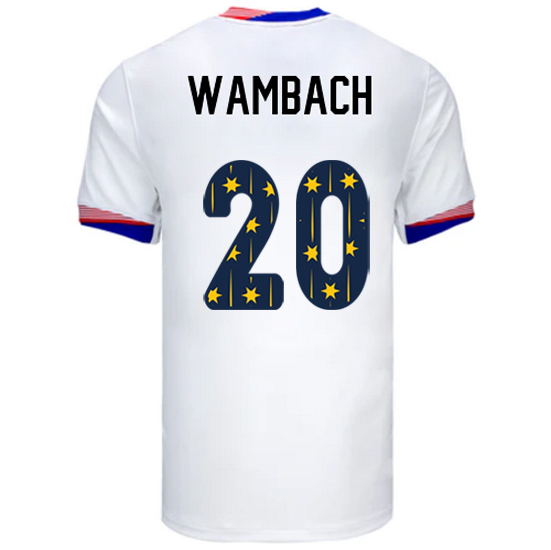 24/25 USA Abby Wambach Home Men's Jersey Stars Number
