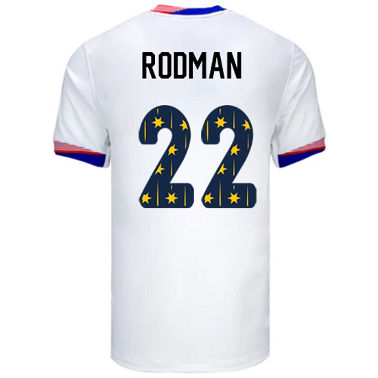 24/25 USA Trinity Rodman Home Men's Jersey Stars Number