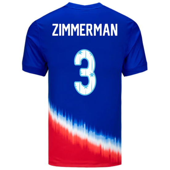 24/25 USA Walker Zimmerman Away Men's Jersey Stars Number