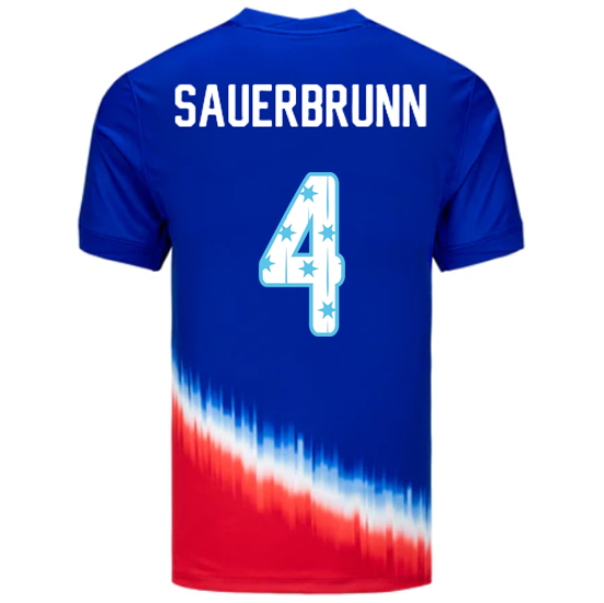 24/25 USA Becky Sauerbrunn Away Men's Jersey Stars Number