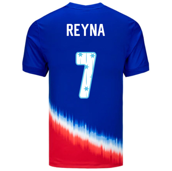 24/25 USA Giovanni Reyna Away Men's Jersey Stars Number