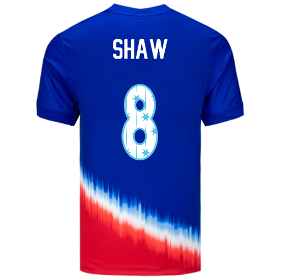 24/25 USA Jaedyn Shaw Away Men's Jersey Stars Number