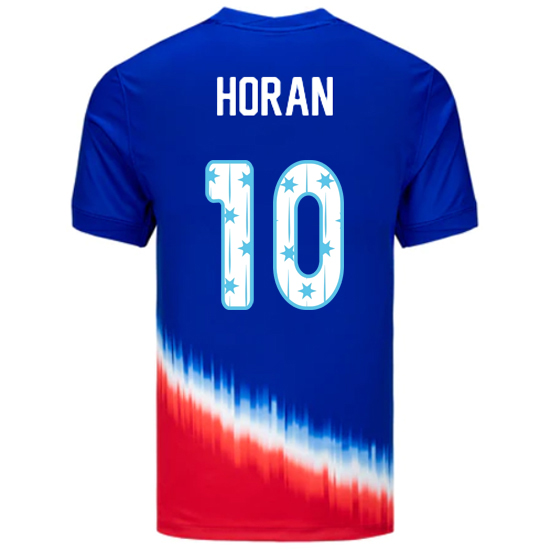 24/25 USA Lindsey Horan Away Men's Jersey Stars Number