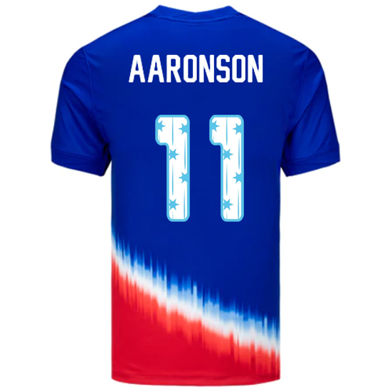 24/25 USA Brenden Aaronson Away Men's Jersey Stars Number