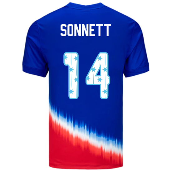 24/25 USA Emily Sonnett Away Men's Jersey Stars Number
