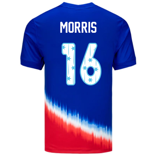 24/25 USA Jordan Morris Away Men's Jersey Stars Number