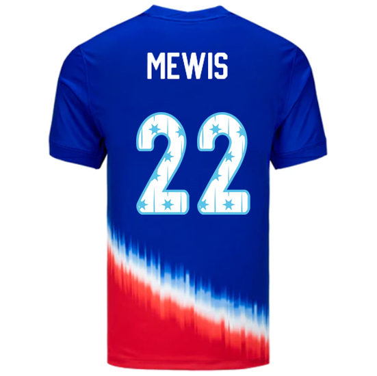 24/25 USA Kristie Mewis Away Men's Jersey Stars Number