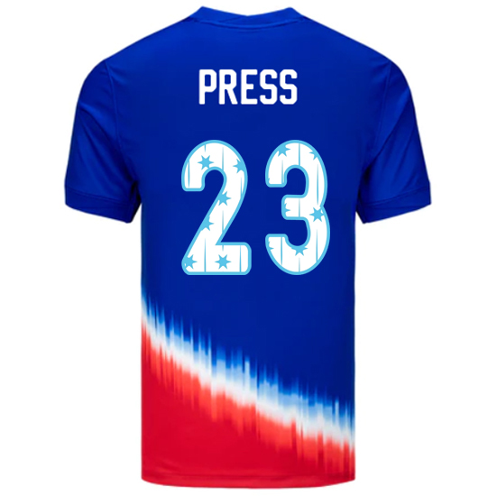 24/25 USA Christen Press Away Men's Jersey Stars Number