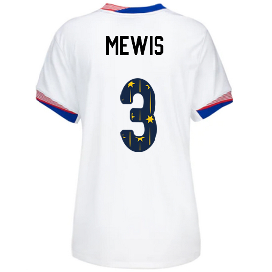 24/25 USA Samantha Mewis Home Women's Jersey Stars Number