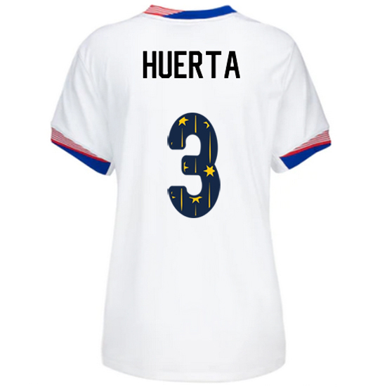 24/25 USA Sofia Huerta Home Women's Jersey Stars Number