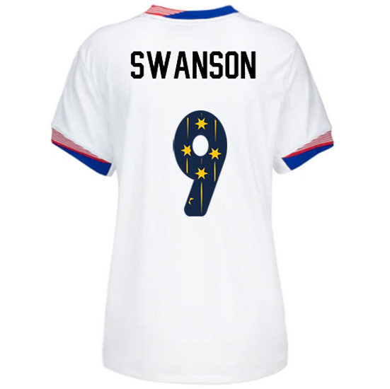 24/25 USA Mallory Swanson Home Women's Jersey Stars Number