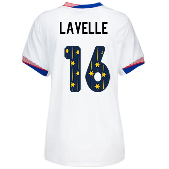 24/25 USA Rose Lavelle Home Women's Jersey Stars Number