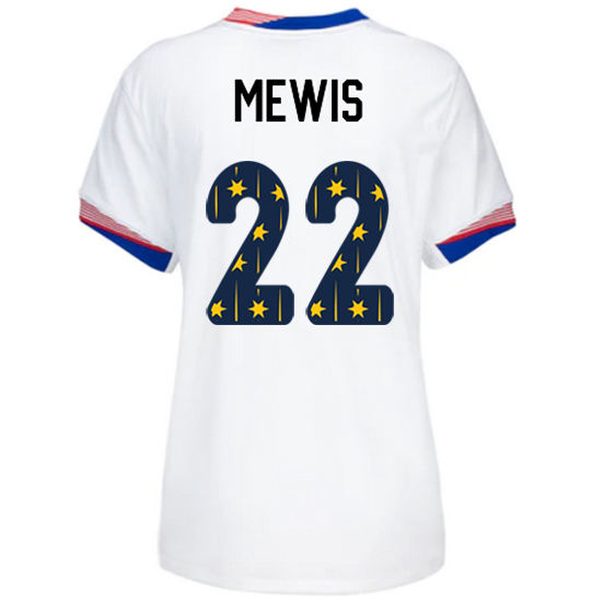 24/25 USA Kristie Mewis Home Women's Jersey Stars Number